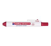 edding Retract 11-1 Marcador Permanente - Rojo - Plumilla Redonda 1,5-3 mm