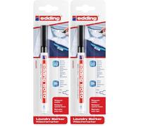 Edding Rotulador 8040/1 para tejido color negro (Paquete de 2)