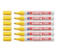 Edding Rotulador de pintura 750, ancho de trazo 2-4 mm, punta redonda, amarillo, 1 unidad