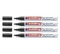 edding Rotulador 751 – tinta opaca brillante efecto lacado, punta redonda 1-2 mm, negro