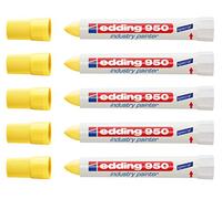 edding Rotulador especial 950 Industry Painter, 10 mm | (5 rotuladores, amarillo)