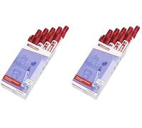 Edding Rotulador marcador permanente 3000 rojo punta redonda 1,5-3 mm recargable (Paquete de 2)