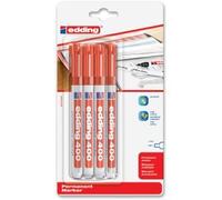 Edding - Rotulador permanente 400 azul claro (rojo, punta redonda, multicolor, 1 mm, 4 unidades)