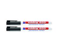 edding Rotulador permanente negro 400-01 (1 mm, 2 unidades)