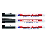 edding Rotulador permanente negro 400-01 (1 mm, 3 unidades)