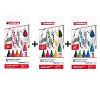 edding Rotulador textil 4600, punta redonda, 1 mm (juego completo, 2-3 mm)