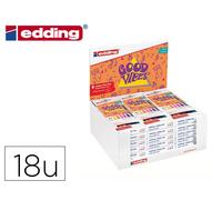 Edding Rotuladores 1200 Good Vibes con 18 cajas de 6 colores surtidos