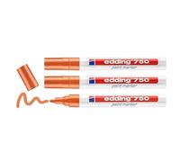 edding Marcador 750 tinta opaca, punta 2–4 mm, permanente, termorresistente – naranja 1 rotulador