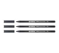 Edding - Rotuladores para colorear (3 unidades, 1300, punta media, 2 mm), color gris oscuro