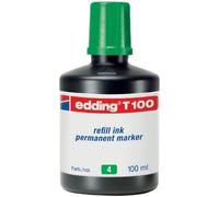 edding Tinta de recarga para marcador permanente T 100 – dosificador por goteo – 100 ml, verde