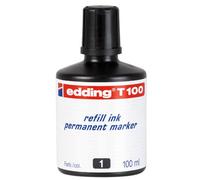 edding – Tinta de recarga T 1000 para marcador permanente – 1000 ml negro, dosificador