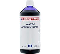 Edding T 1000 – Tinta de recarga para marcador permanente, azul 1000 ml, 1 pieza