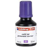 Edding T 25 tinta de recarga para marcador permanente - violeta - 30 ml - con sistema dispensador de gotas, para rellenar rápidamente casi todos los marcadores permanentes
