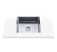 Edesa | Fregadero Bajo Encimera | Modelo MAKALU BE 50x40 1C R-10 | 1 Cubeta Cuadrada | Fregadero de Cocina 20 cm de Profundidad | Ancho de 60 cm | Acabado en Acero Inoxidable
