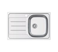EDESA Fregadero sobre encimera VELETA SE 79 1C1E EI .A. 950270057. Una cubeta, con escurridor, Inoxidable, acabado acero. Para