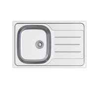 EDESA Fregadero sobre encimera VELETA SE 79 1C1E REV. 950270060. Una cubeta, con escurridor, Inoxidable, acabado acero. Para m