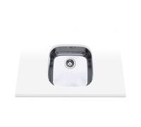 Edesa - Fregadero De Cocina Acero 43 Cm 1 Cubeta 0 Escurridor Bajo Encimera