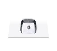 EDESA Fregadero FUJI BE 40X40 1C PLUS/A Bajo Encimera Acero Inoxidable 1 Cubeta Cuadrada Base Fonoabsorbente Instalación Mueble 45 CM Acabado Inox