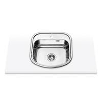 Edesa Fregadero Sobre Encimera Encastre K2 SE 47 1 Cubeta Ancho 50 cm Con Orificio Profundidad 18 cm Desagüe Accesorios Incluidos Color Gris Acero Inoxidable