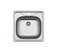 EDESA Fregadero sobre encimera K2 SE 44. 950270062. Una cubeta, Inoxidable, acabado acero. Para mueble de 45 cm