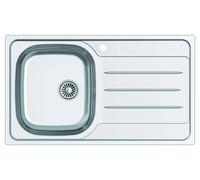 EDESA Fregadero sobre encimera VELETA SE 86 1C1E ED .A. 950270054. Una cubeta, con escurridor, Inoxidable, acabado acero. Para