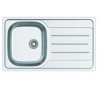 EDESA Fregadero sobre encimera VELETA SE 86 1C1E REV. 950270059. Una cubeta, con escurridor, Inoxidable, acabado acero. Para m