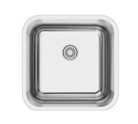 Edesa FUJI BE 40X40 1C R-60 Fregadero Bajo Encimera, Acero Inoxidable 304, 1 Cubeta Cuadrada, 445 x 445 x 180 mm