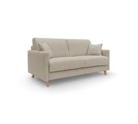 Edgar sofá cama convertible en tela felis impermeable 200 cm (mat. 160x197) beige