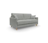 Edgar sofá cama convertible en tela felis impermeable 200 cm (mat. 160x197) gris claro