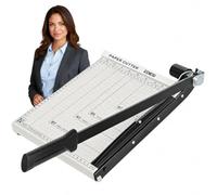Ediesi, Guillotina de Papel, Cizalla, A4, Cortador de Papel, Profesional, Manual, Máxima Precisión, con Imán para una Sujeción Mejorada, 4 Colores Disponibles (Blanco)