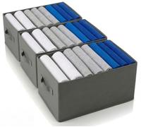 edihome, Organizador Armario, Separadores de Cajones para Camisetas y Ropa Interior, con Compartimentos, Cajas Organizadoras Armarios (Gris Oscuro, Pack 3-8 Compartimentos)