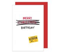 Edition Seidel Tarjeta de cumpleaños premium con sobre, tarjeta de felicitación, tarjeta de felicitación con texto en alemán "Happy Birthday Mann Frau Funny Humor (G3646 SW024)