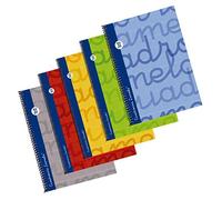 Editorial Lamela B07F3JTL5G Bloc Forrado Folio 80 hojas CuadrÃcula 3mm, 5 colores bÃ¡sicos surtidos