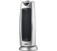 EDM 07209, Calentador eléctrico para espacios, cerámica, para uso interior, ideal para pasillos, color plateado, 2000 W