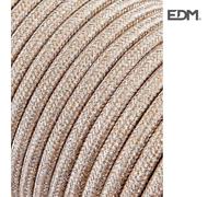 Edm 11850 cable cordón tubulares, c15 beige, 5 m, 2 x 0.75 mm