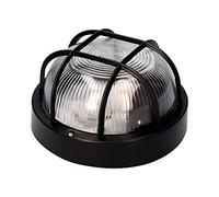 EDM Aplique de pared Tarragona 34353 negro cristal plástico 40 W E27 11 cm
