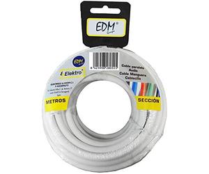 Edm 28057 carrete manguera plana, blanco, 2 x 0.75 mm x 15 m