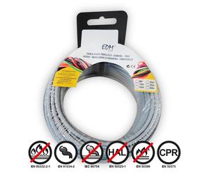 Edm 28469 carrete cablecillo flexible, libre-halógenos, gris, 2.5 mm,
