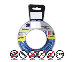 Edm 28495 carrete cablecillo flexible libre-halógenos, 4 mm, azul, 20