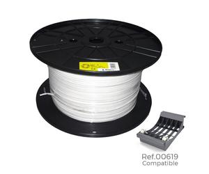 Edm 28958 carrete manguera plana, blanco, 3 x 1.5 mm x 250 m