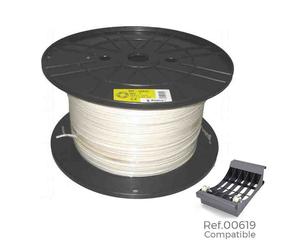 Edm 28961 carrete manguera tubular bobina grande, blanco, 2 x 1.5 mm x