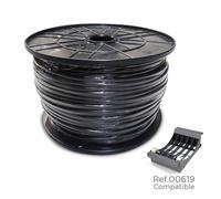 Edm 28975 carrete manguera acrílica 1kw bobina grande, negro, 3 x 1 m