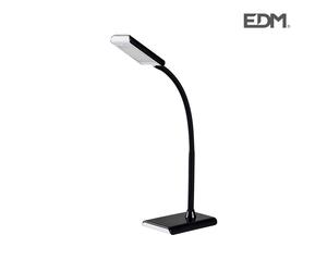 Edm 30117 flexo led 7w, 400 lumen, 4000k, color negro
