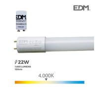 Edm 31199 tubo led t8 22w 1850 lm 4000k luz dia (equivalente 58w)