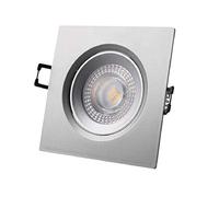 EDM Downlight LED empotrable 31634 cuadrado marco cromo mate 5W 380 lm 4000K
