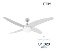 Edm 33806 ventilador de techo modelo caspio 60w, blanco, 132 cm