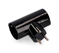 EDM Clavija doble 40058 con baquelita T/Tl 16A 250 V – Negra