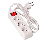 EDM Base múltiple 41043, 3 tomas T/Tl con interruptor, multicolor, 3 m