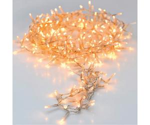 Edm 71187 guirnalda fija mini light 120 luces cable transparente, blan