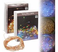 EDM 71335 Guirnalda A Pilas Cable Alambre Cobre 40 Leds, Blanco Cálido